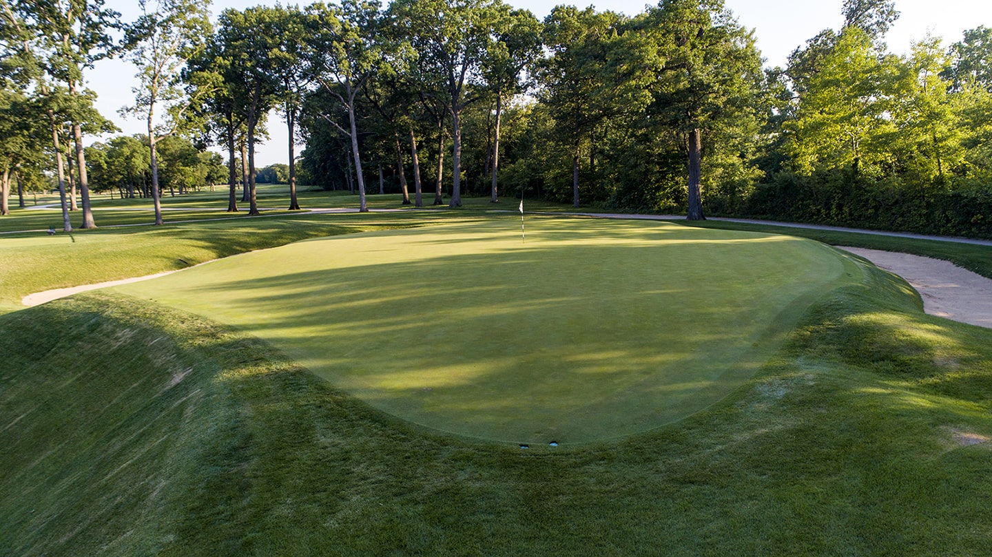 The 13th green at Shoreacres