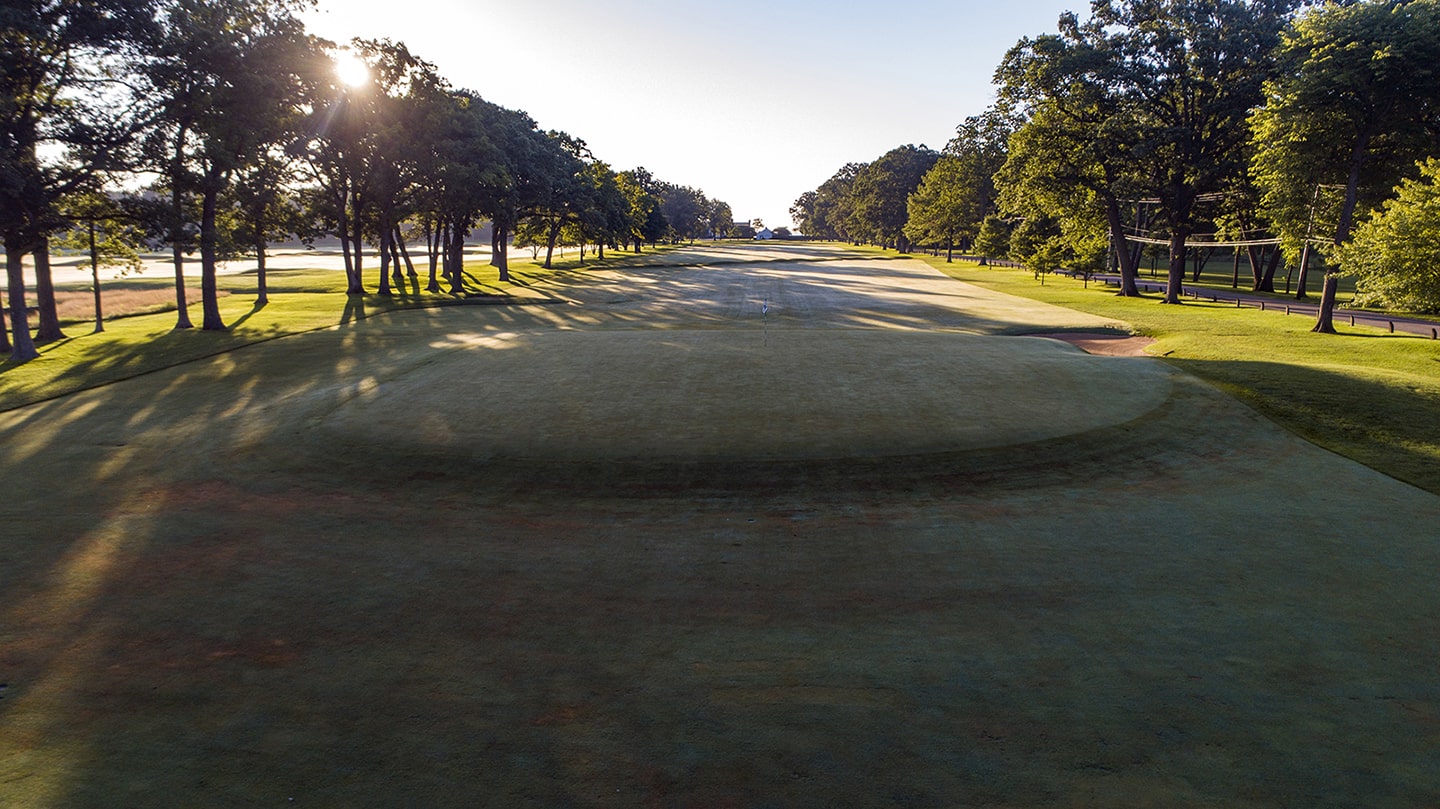 Behind the 1st green