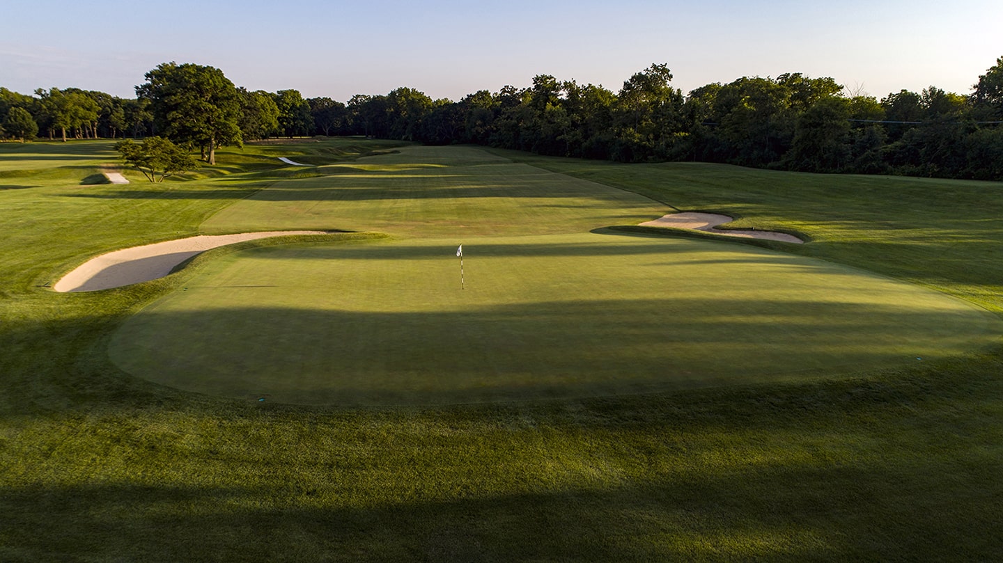 Behind the 4th green at Shoreacres