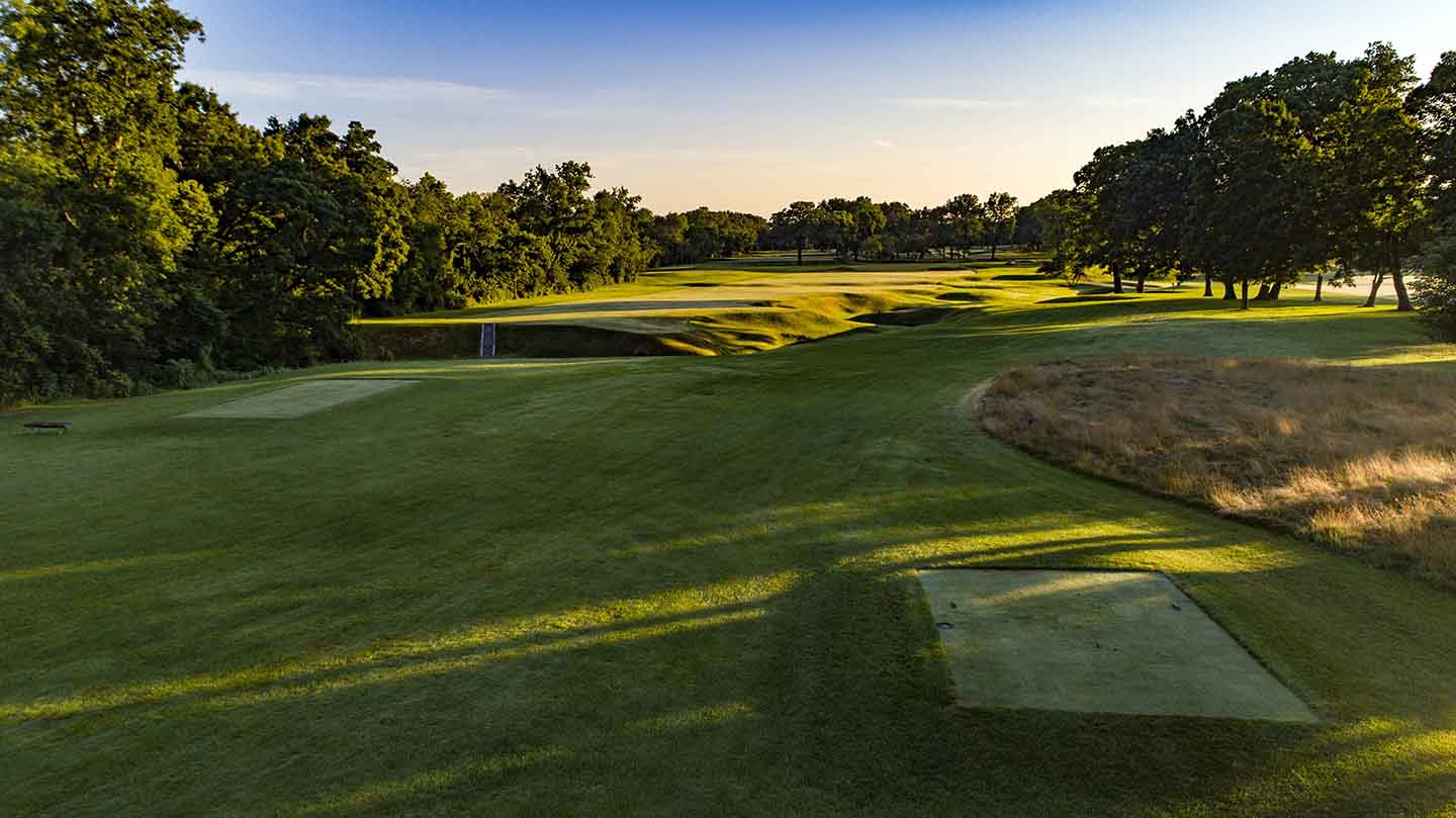 The 4th tee shot at Shoreacres