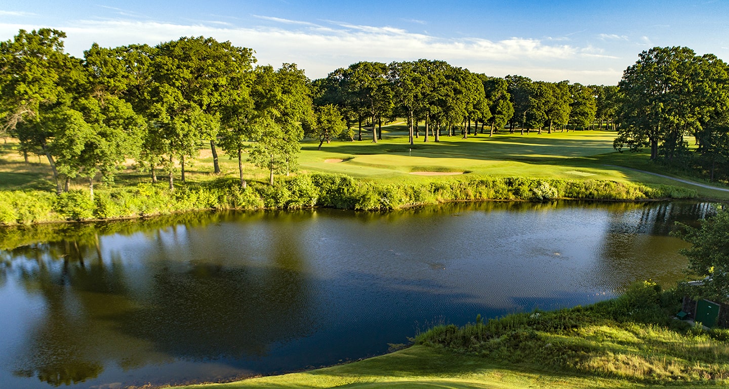 Looking back at the 7th green at Shoreacres