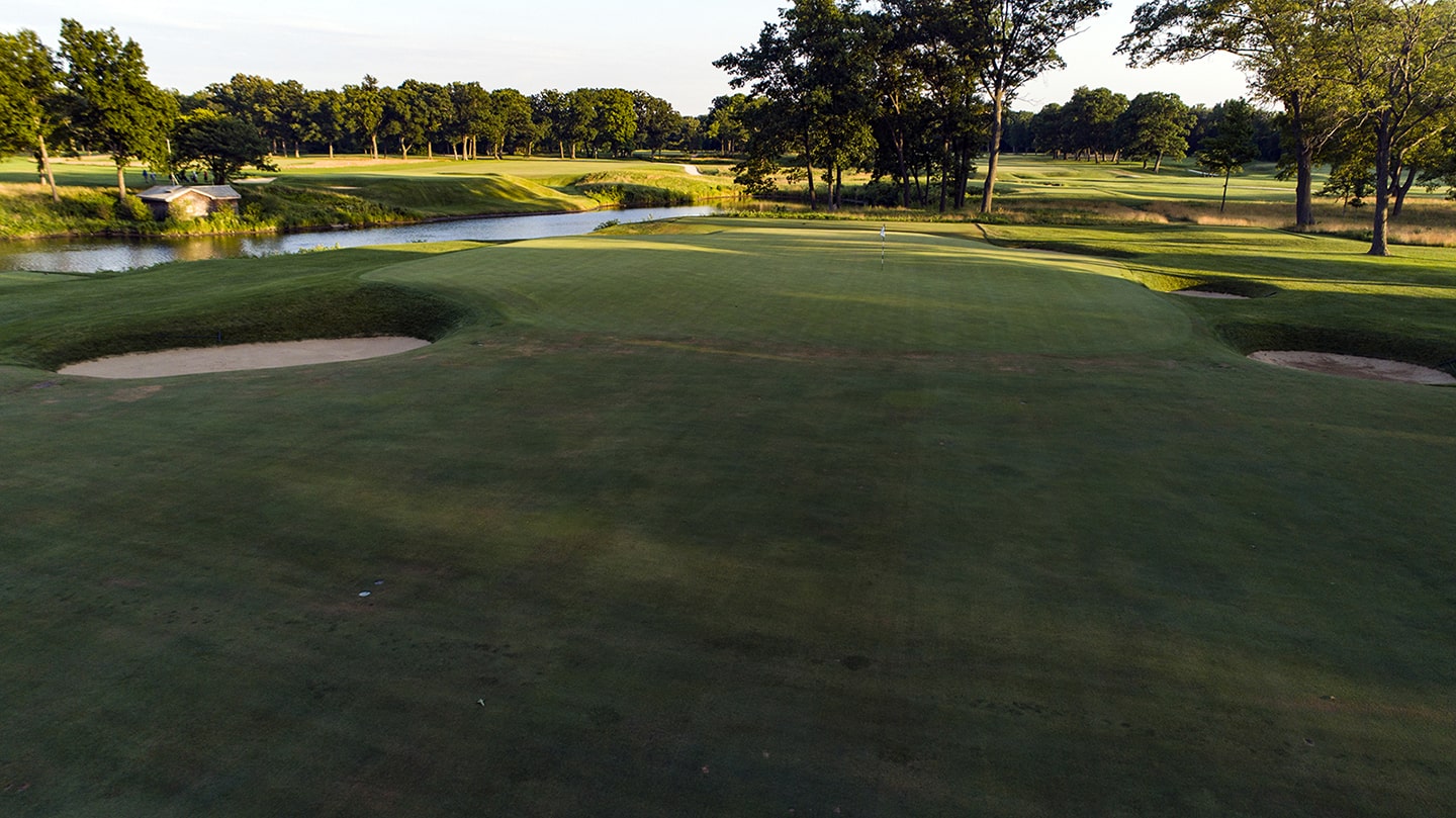 In front of the 7th green at Shoreacres